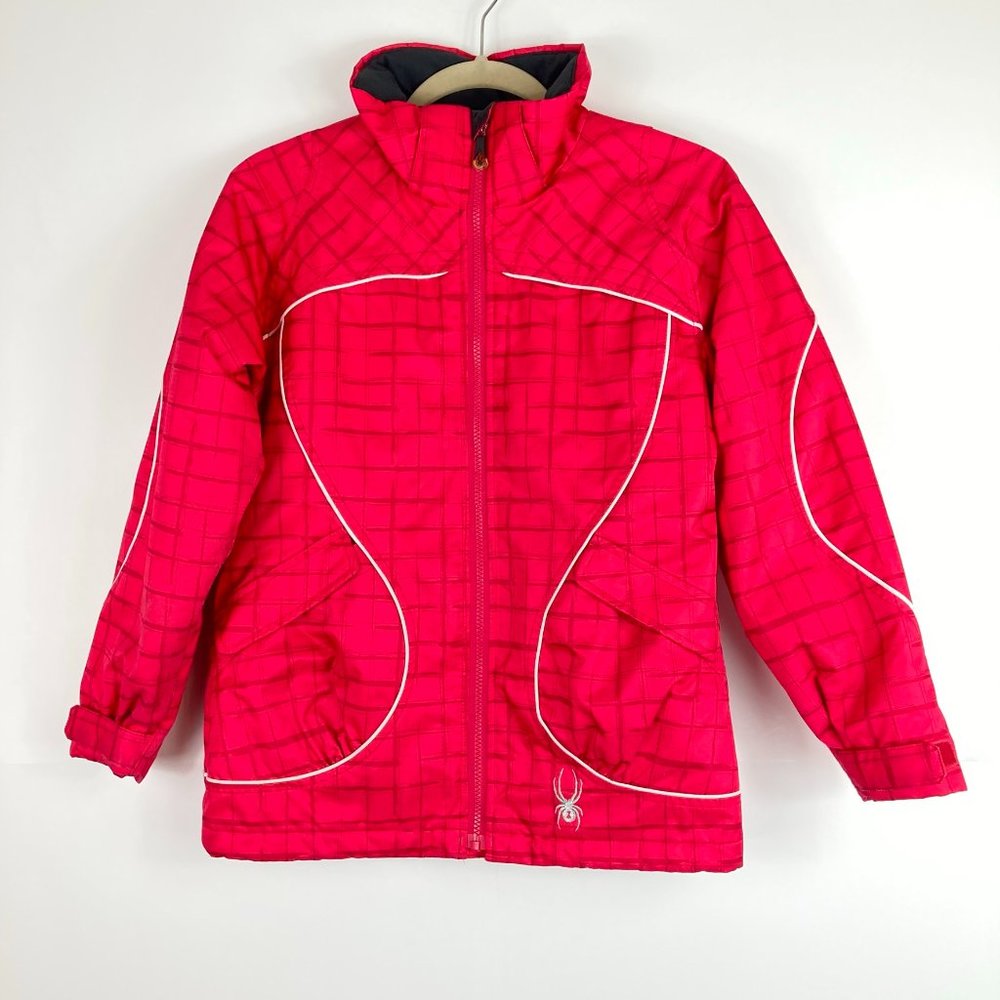 Spyder Unisex Spylon Winter Jacket Full Zip Size 12 Red Thick Snow Warm Outdoor